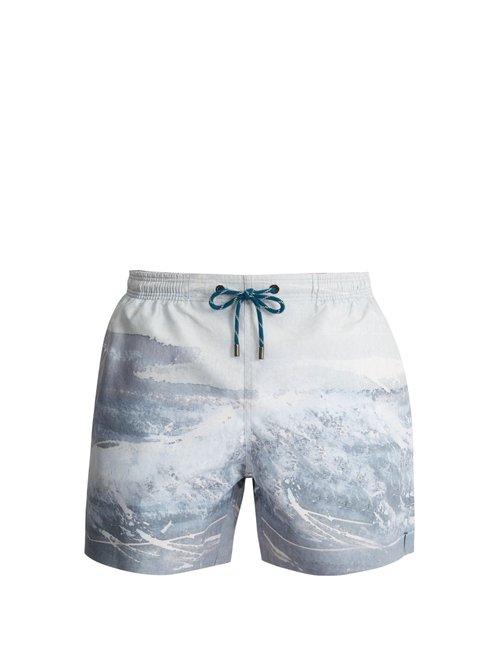 Matchesfashion.com Maran - The Splash Print Swim Shorts - Mens - Grey Multi