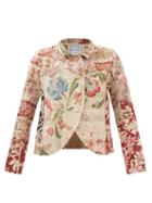 By Walid - Anna Embroidered Vintage Cotton-chintz Jacket - Womens - Beige Multi