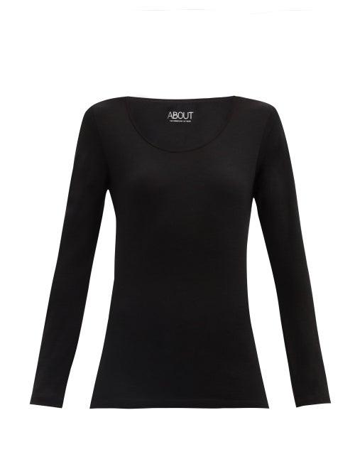 Ladies Lingerie About - Core Merino-wool Jersey Top - Womens - Black