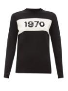 Matchesfashion.com Bella Freud - 1970 Sequinned Wool Sweater - Womens - Black White
