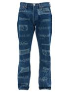 Matchesfashion.com Vetements - Logo Washed Relaxed Leg Jeans - Mens - Blue