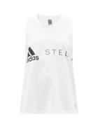 Adidas By Stella Mccartney - Logo-print Jersey Tank - Womens - White