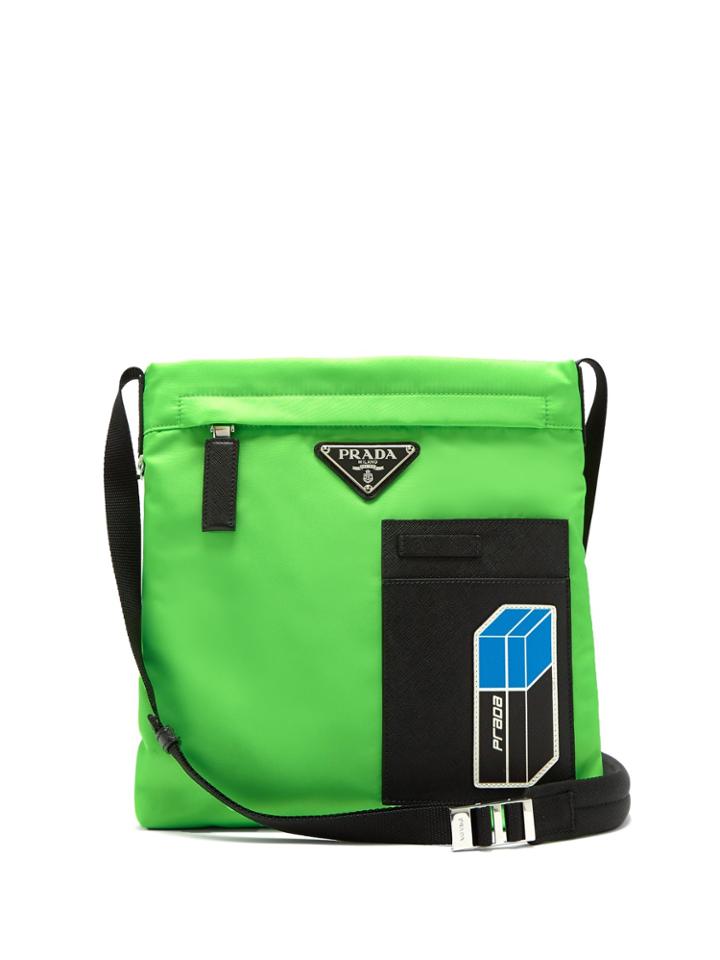 Prada Logo-plaque Nylon Cross-body Bag