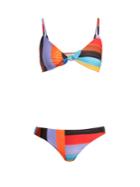 Mara Hoffman Carla Knot-detail Striped Bikini Top