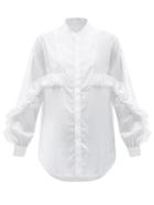 Bourrienne Paris X - Casanova Ruffled Cotton-poplin Shirt - Womens - White