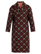 Matchesfashion.com Gucci - Gg Logo Jacquard Double Breasted Wool Coat - Mens - Multi