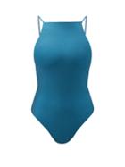 Matchesfashion.com Jade Swim - Nova Halterneck Swimsuit - Womens - Dark Green