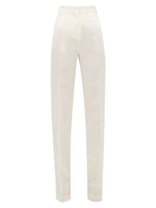 Matchesfashion.com Jacquemus - Charles Tailored Canvas Bootcut Trousers - Womens - Ivory
