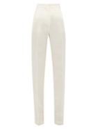Matchesfashion.com Jacquemus - Charles Tailored Canvas Bootcut Trousers - Womens - Ivory