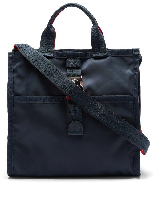 Matchesfashion.com Christian Louboutin - Loubiclic Logo-jacquard Trim Nylon Tote Bag - Mens - Navy
