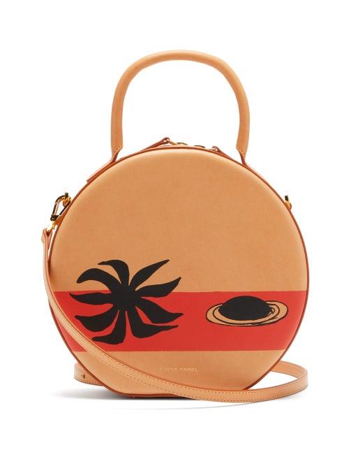 Matchesfashion.com Mansur Gavriel - X Calder Circle Printed Leather Cross Body Bag - Womens - Beige Multi
