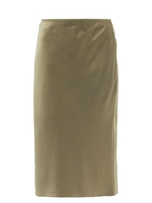 Joseph - Isaak Silk-satin Slip Skirt - Womens - Bronze