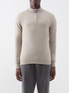 Arch4 - Mr Fenchurch Quarter-zip Cashmere Sweater - Mens - Beige