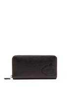 Prada Zip-around Saffiano-leather Logo Wallet
