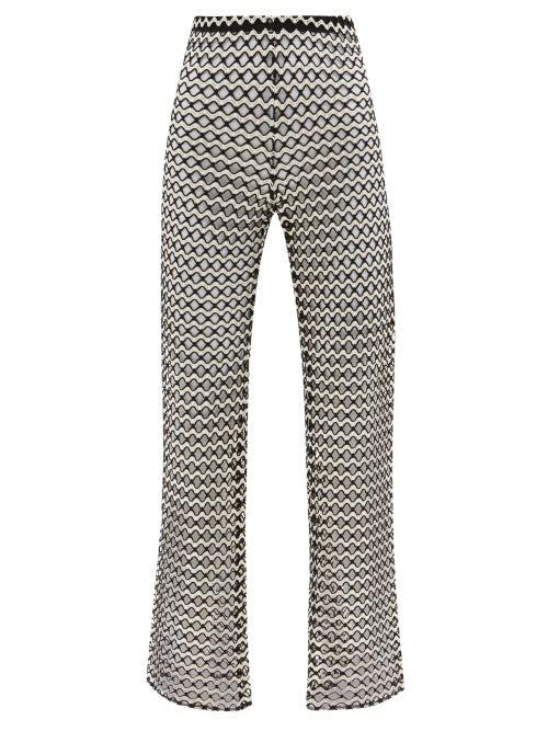 Sara Cristina - Playa Wave-lace Mini Trousers - Womens - Black White