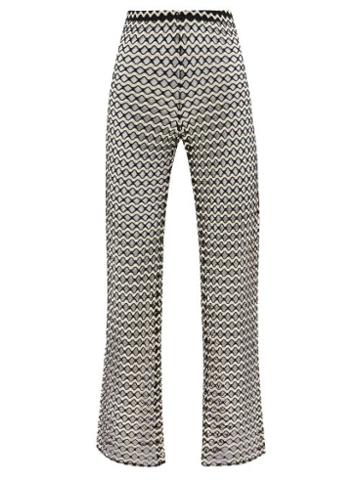 Sara Cristina - Playa Wave-lace Mini Trousers - Womens - Black White