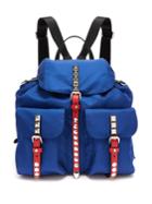 Prada New Vela Stud-embellished Backpack