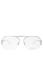 Matchesfashion.com Bottega Veneta - Metal Aviator Glasses - Womens - Silver