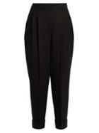 Dolce & Gabbana High-waisted Tapered-leg Wool-blend Trousers