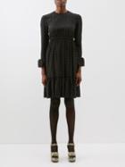 Gucci - Polka-dot Silk Crepe-de-chine Dress - Womens - Black