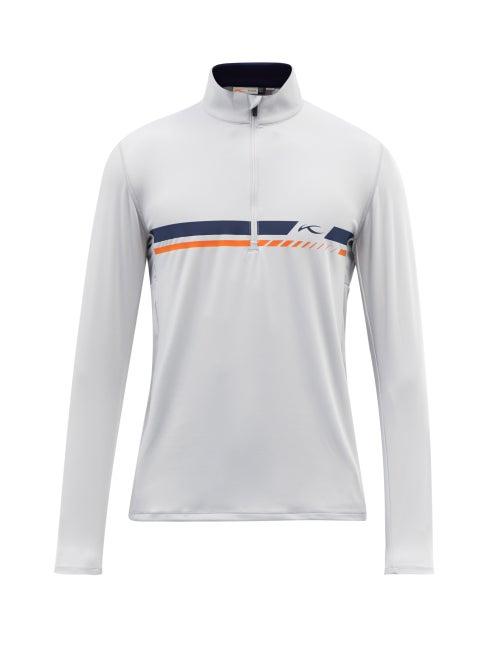 Kjus - Logo-print Jersey Mid-layer Top - Mens - Grey