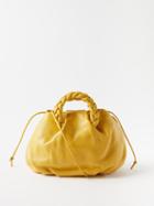 Hereu - Bombon Braided-handle Leather Cross-body Bag - Womens - Dark Yellow