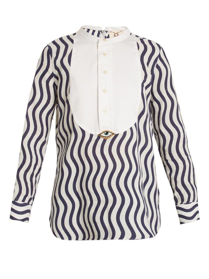 Figue Evil Eye-embellished Cotton Shirt