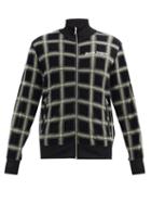 Matchesfashion.com Palm Angels - Logo-print Checked-velour Track Jacket - Mens - Black Beige