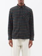 A.p.c. - Trek Patch-pocket Check Cotton-blend Shirt - Mens - Green Multi