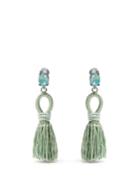 Oscar De La Renta Short Tassel-drop Clip-on Earrings