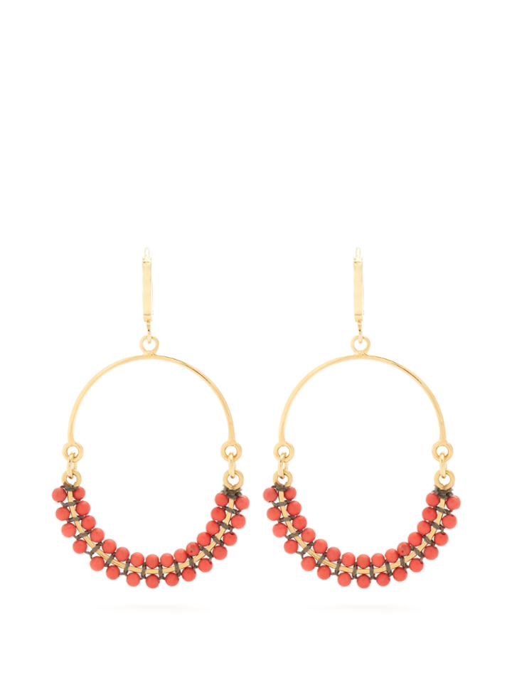Isabel Marant Perky Beaded Hoop Earrings