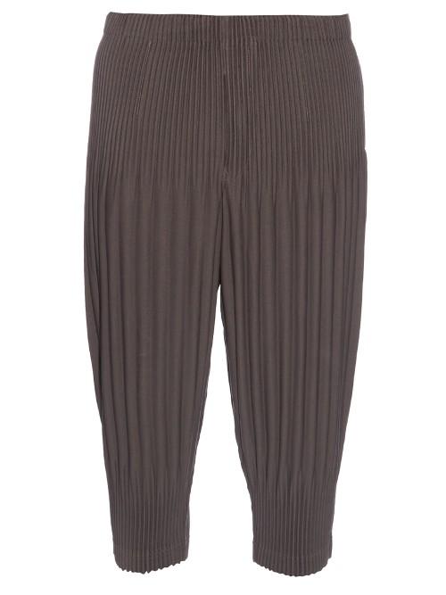 Homme Plisse Issey Miyake Dropped-crotch Pleated Cropped Trousers