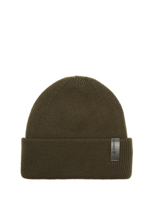 Norrna - Logo-patch Wool Beanie - Mens - Green