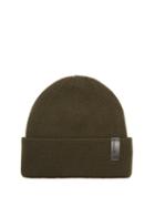 Norrna - Logo-patch Wool Beanie - Mens - Green