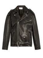 Matchesfashion.com Raey - Oversized Tumbled Leather Biker Jacket - Womens - Black
