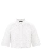 Isabel Marant - Derron Cropped Broderie-anglaise Cotton Shirt - Womens - White