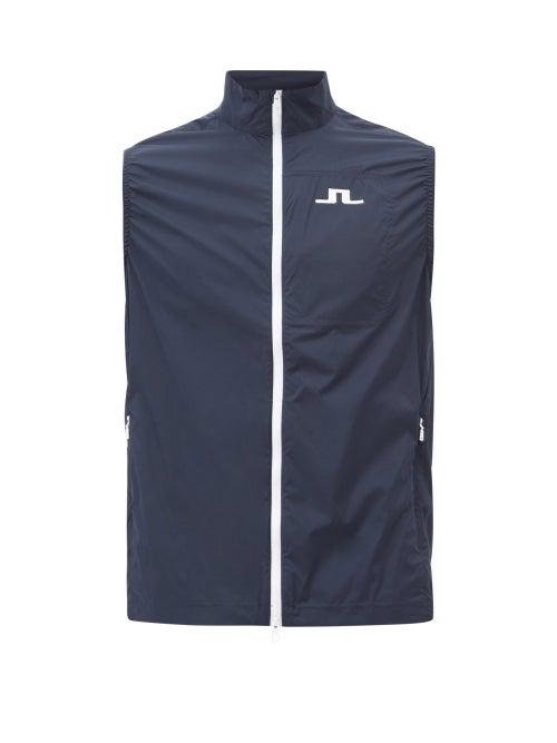 J.lindeberg - Ash Packable Shell Golf Gilet - Mens - Navy