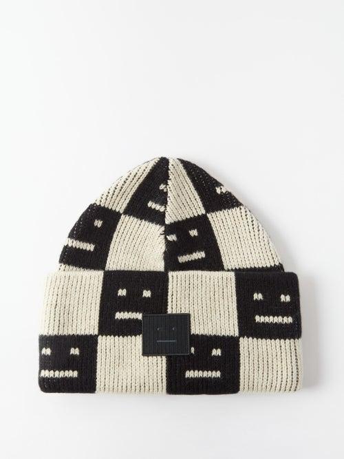 Acne Studios - Face-logo Wool Beanie - Mens - Black Multi