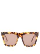 Stella Mccartney Chain-embellished Flat-top Acetate Sunglasses