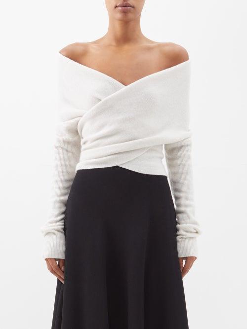 Altuzarra - Virginia Off-the-shoulder Wool-blend Sweater - Womens - Ivory