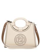 Matchesfashion.com Fendi - Runaway Perforated-logo Leather Bag - Womens - White
