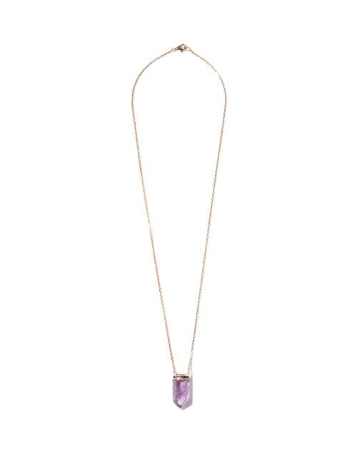 Matchesfashion.com Noor Fares - Twilight Sapphire, Amethyst & 18kt Gold Necklace - Womens - Purple