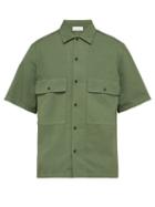 Matchesfashion.com Raey - Oversized Short Sleeved Cotton Shirt - Mens - Green