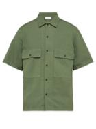 Matchesfashion.com Raey - Oversized Short Sleeved Cotton Shirt - Mens - Green