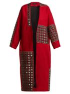 Matchesfashion.com Behno - Behno X Fafine Niutao I Aotearoa Wool Coat - Womens - Red