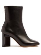 Maison Margiela Cut-out Block-heel Leather Ankle Boots