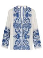 Matchesfashion.com Isabel Marant - Patmos Floral Embroidered Cotton Top - Mens - White