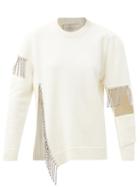 Matchesfashion.com Christopher Kane - Crystal-embellished Keyhole Wool Sweater - Womens - White