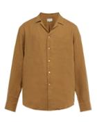 Matchesfashion.com Arj - The Jacques Cuban Collar Linen Shirt - Mens - Brown