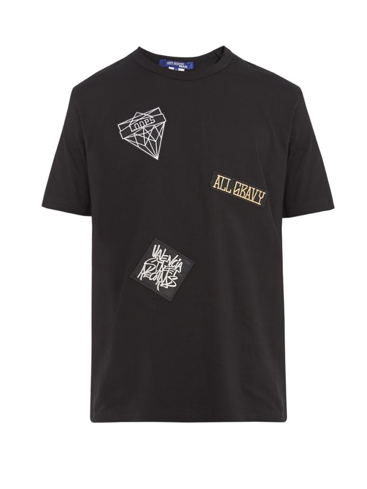 Junya Watanabe Badge-appliqu Cotton-jersey T-shirt